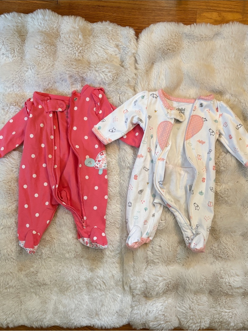 child of mine 2 pack Baby Footie One-Piece